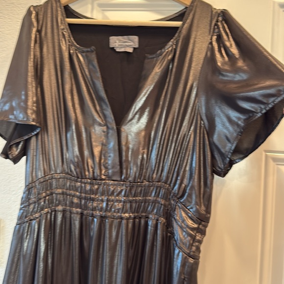 Anthropologie metallic Somerset tiered maxi dress - Picture 5 of 14